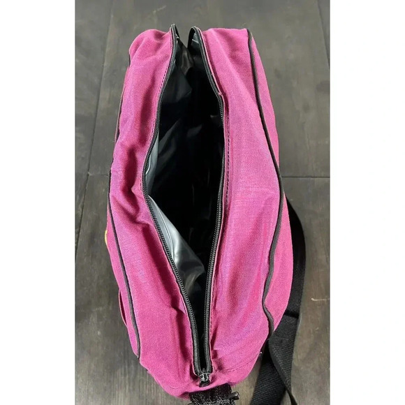 Vintage 80’s Hot Pink Teal Coleman Insulated Zip Cooler With Pockets And Strap - Picture 9 of 14